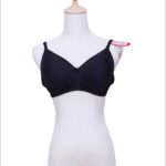 Satin Fabric CROSS FIT BRA W/ DOUBLE LAYER CUP AND 3 HOOKS